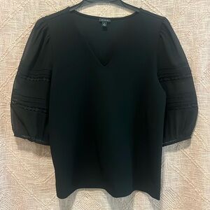 Ann Taylor Woman’s Black Shear sleeve Blouse! Size M